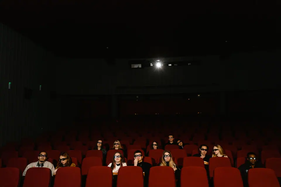 Cinema audience watching a movie